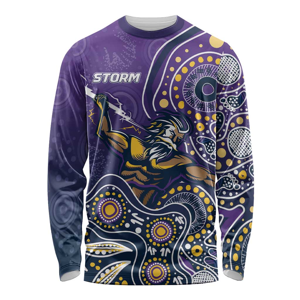 Personalised Storm Rugby Aboriginal Long Sleeve Shirt 2024 GO Storms