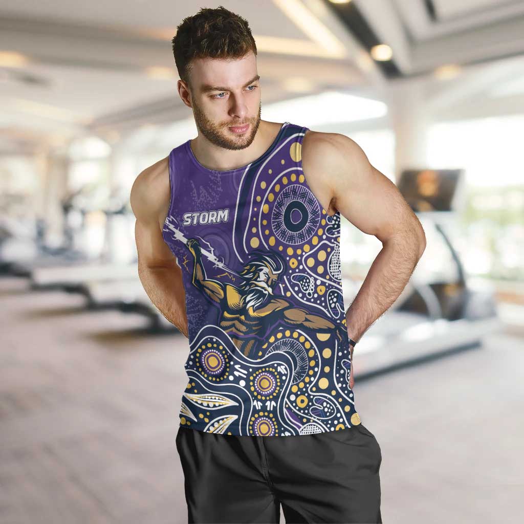 Personalised Storm Rugby Aboriginal Men Tank Top 2024 GO Storms