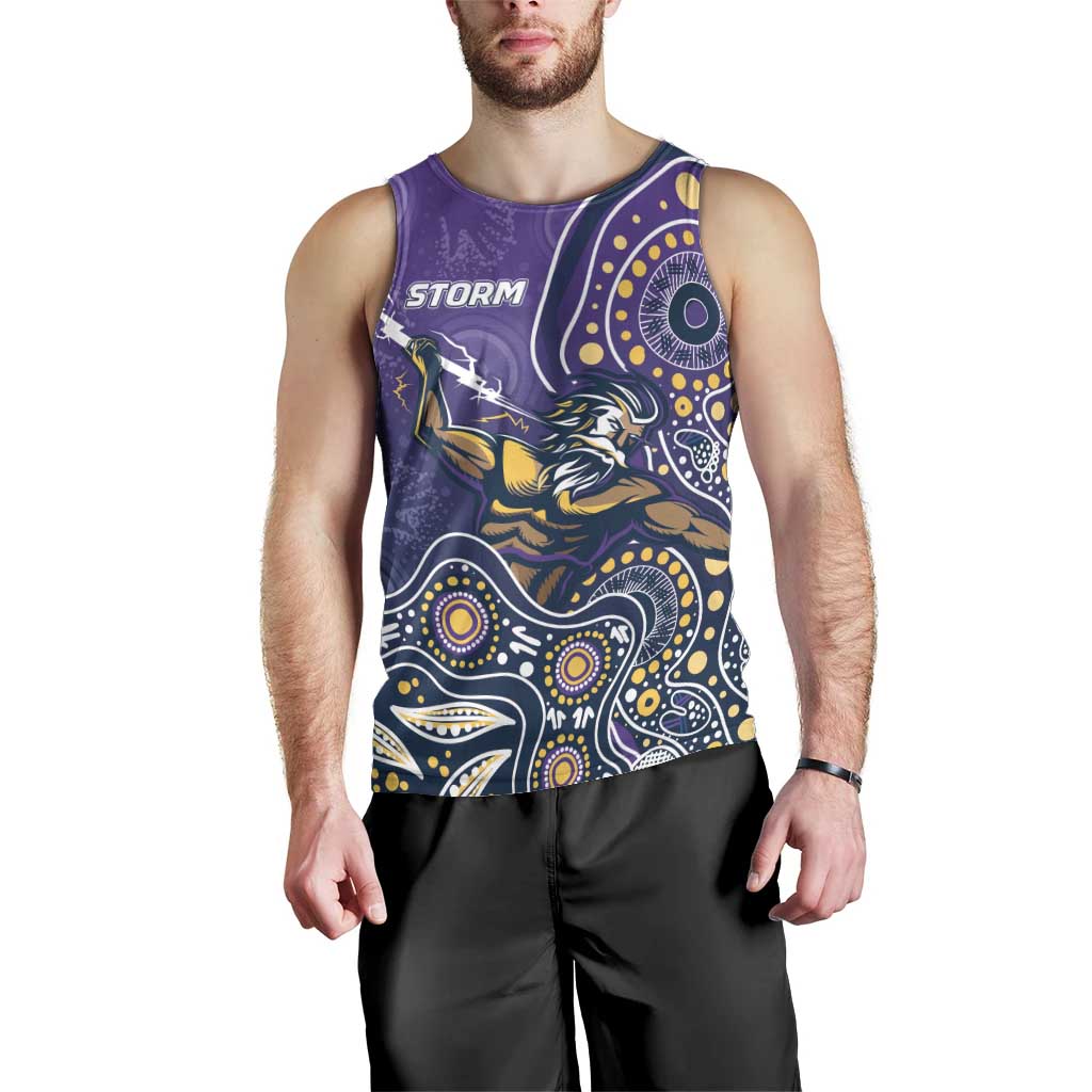 Personalised Storm Rugby Aboriginal Men Tank Top 2024 GO Storms