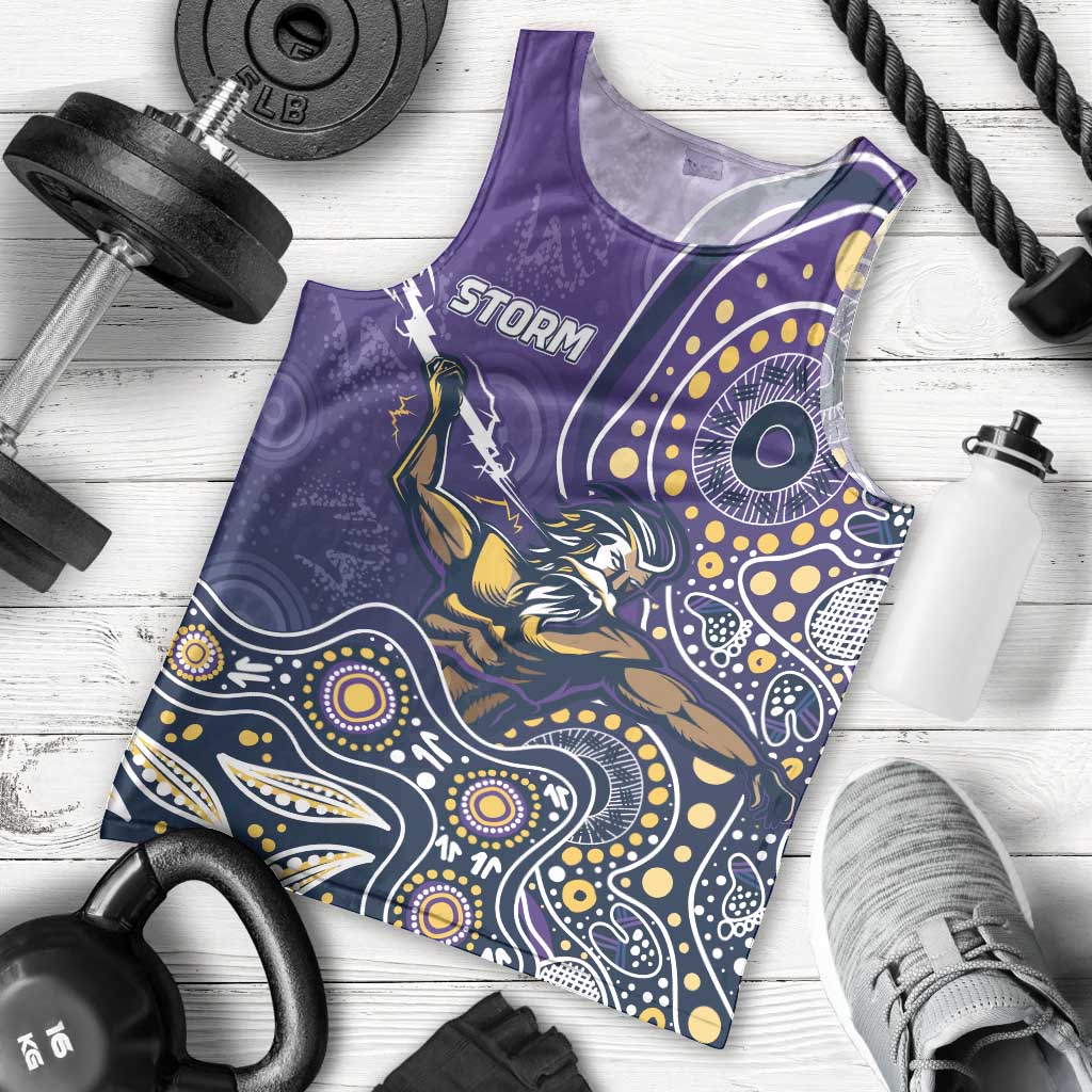 Personalised Storm Rugby Aboriginal Men Tank Top 2024 GO Storms