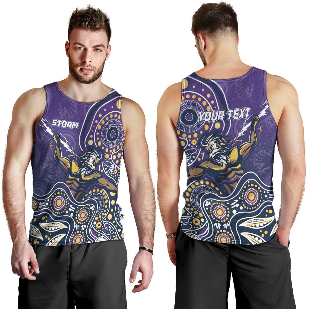 Personalised Storm Rugby Aboriginal Men Tank Top 2024 GO Storms