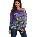 Personalised Storm Rugby Aboriginal Off Shoulder Sweater 2024 GO Storms