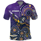 Personalised Storm Rugby Aboriginal Polo Shirt 2024 GO Storms