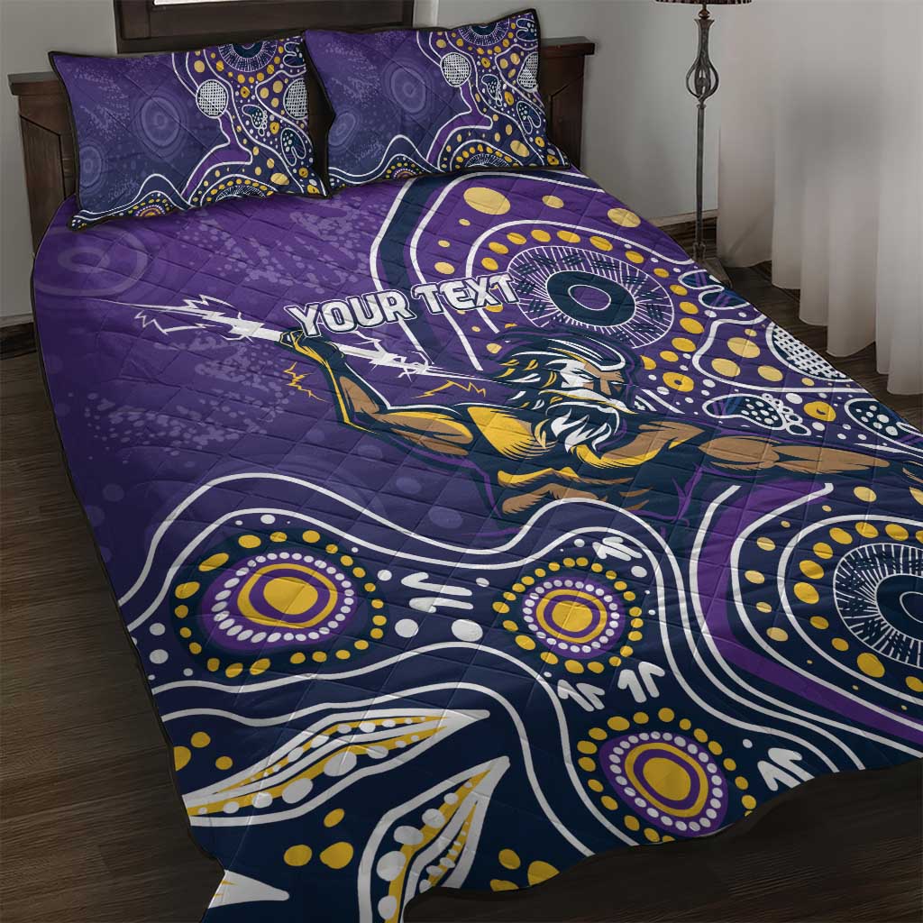 Personalised Storm Rugby Aboriginal Quilt Bed Set 2024 GO Storms