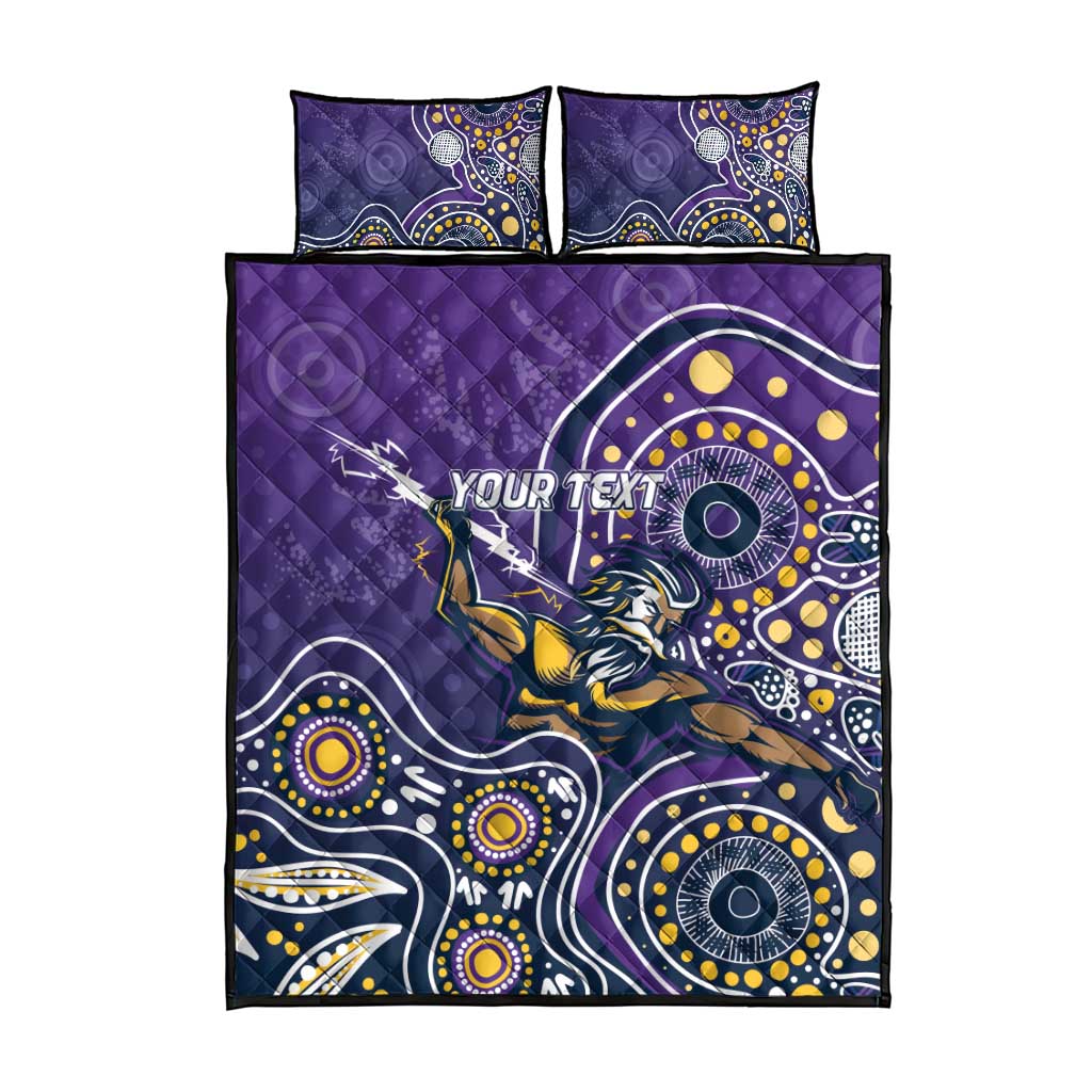 Personalised Storm Rugby Aboriginal Quilt Bed Set 2024 GO Storms