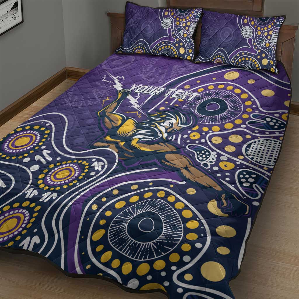 Personalised Storm Rugby Aboriginal Quilt Bed Set 2024 GO Storms