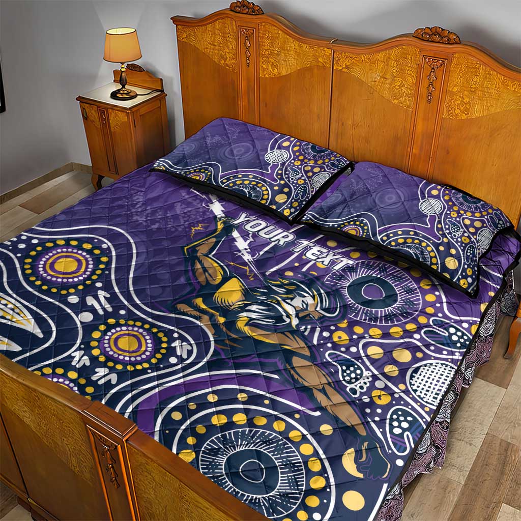 Personalised Storm Rugby Aboriginal Quilt Bed Set 2024 GO Storms