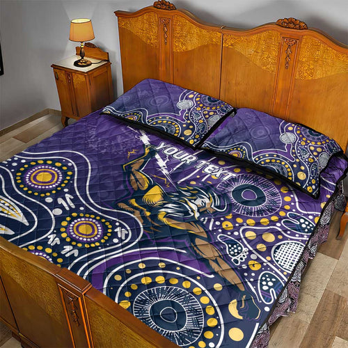 Personalised Storm Rugby Aboriginal Quilt Bed Set 2024 GO Storms