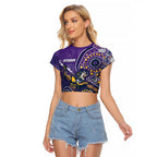 Personalised Storm Rugby Aboriginal Raglan Cropped T Shirt 2024 GO Storms