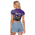 Personalised Storm Rugby Aboriginal Raglan Cropped T Shirt 2024 GO Storms
