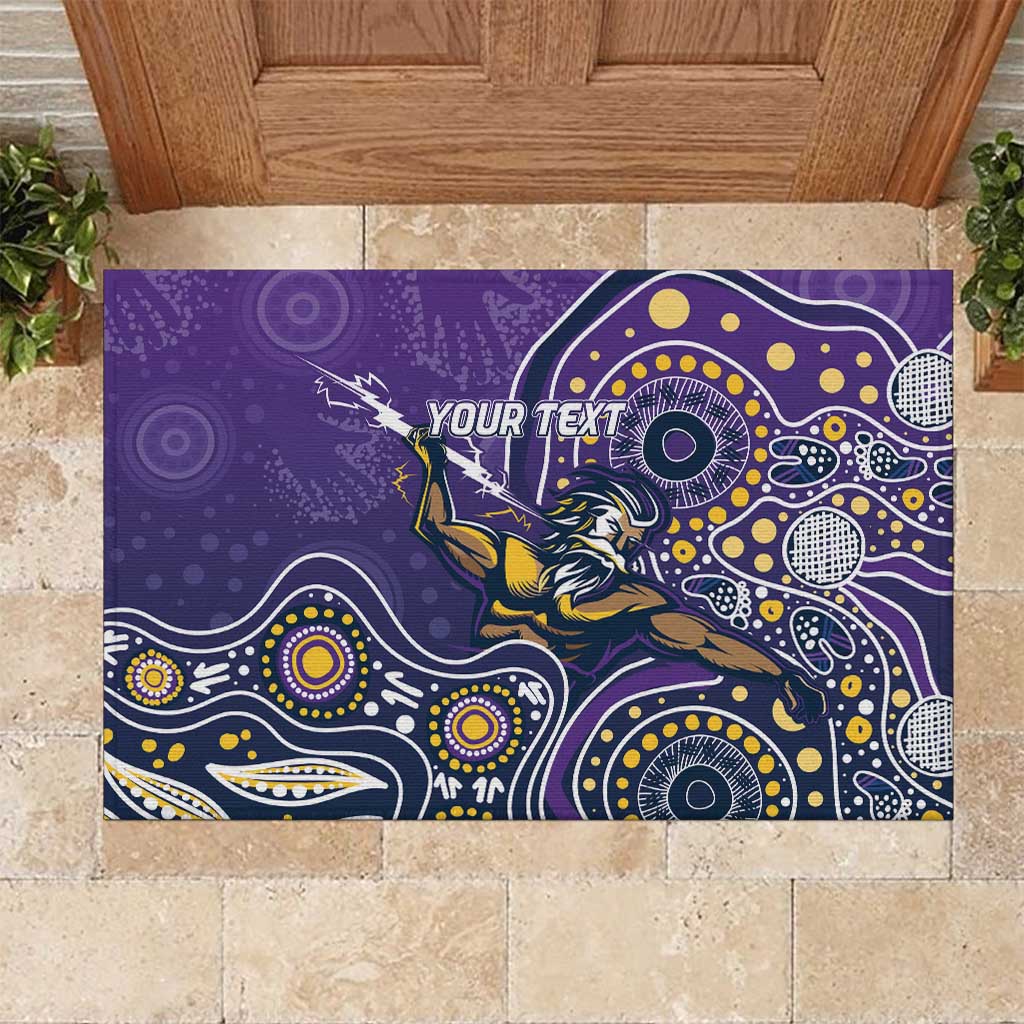 Personalised Storm Rugby Aboriginal Rubber Doormat 2024 GO Storms