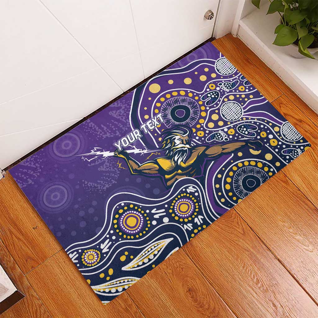 Personalised Storm Rugby Aboriginal Rubber Doormat 2024 GO Storms