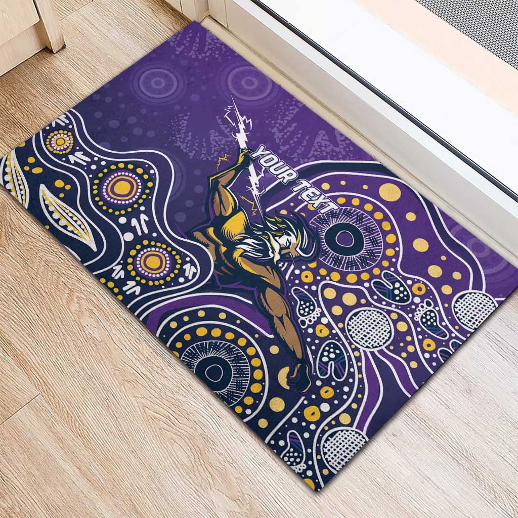 Personalised Storm Rugby Aboriginal Rubber Doormat 2024 GO Storms