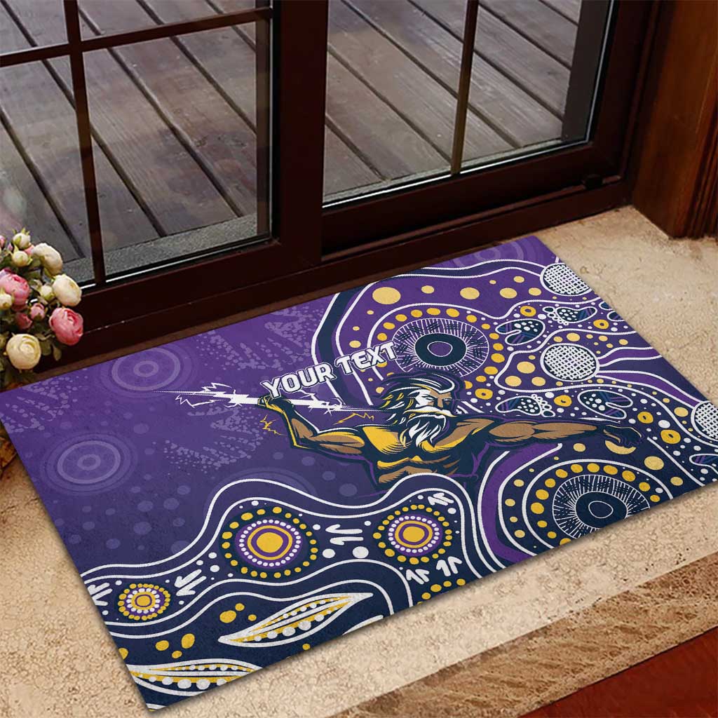 Personalised Storm Rugby Aboriginal Rubber Doormat 2024 GO Storms