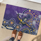 Personalised Storm Rugby Aboriginal Rubber Doormat 2024 GO Storms