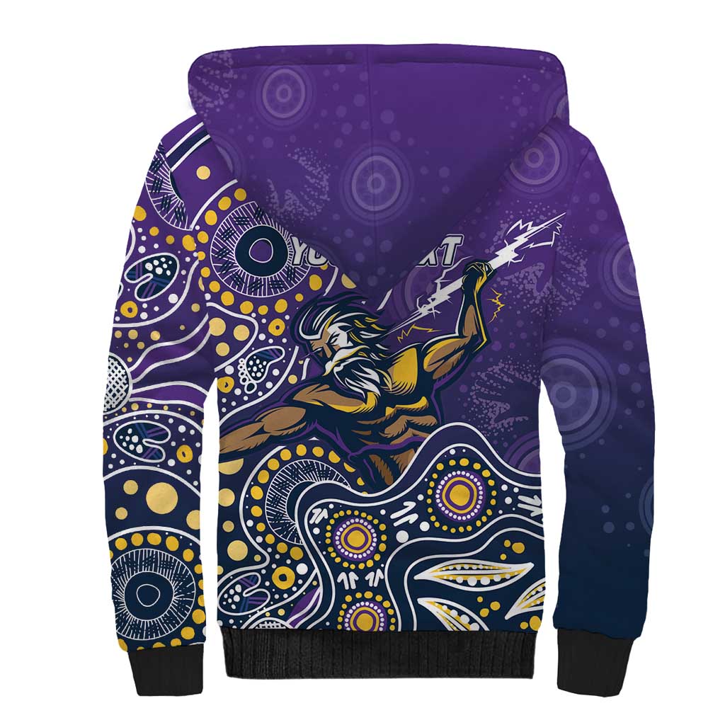 Personalised Storm Rugby Aboriginal Sherpa Hoodie 2024 GO Storms