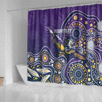 Personalised Storm Rugby Aboriginal Shower Curtain 2024 GO Storms