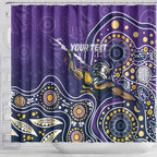 Personalised Storm Rugby Aboriginal Shower Curtain 2024 GO Storms
