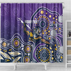Personalised Storm Rugby Aboriginal Shower Curtain 2024 GO Storms