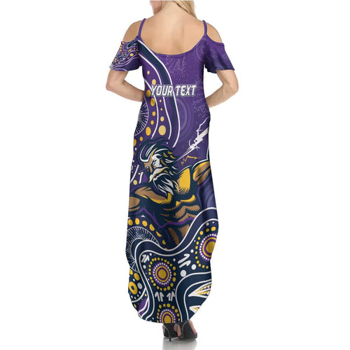 Personalised Storm Rugby Aboriginal Summer Maxi Dress 2024 GO Storms