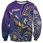 Personalised Storm Rugby Aboriginal Sweatshirt 2024 GO Storms