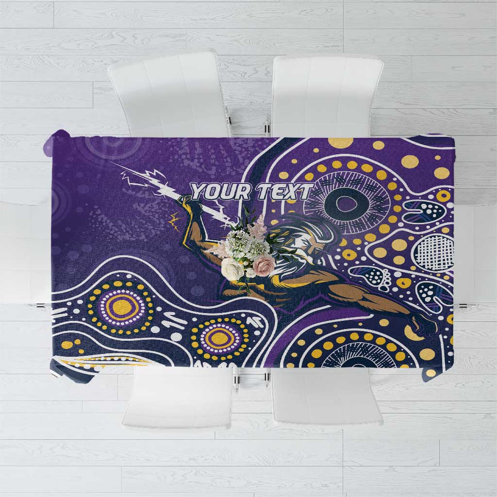 Personalised Storm Rugby Aboriginal Tablecloth 2024 GO Storms