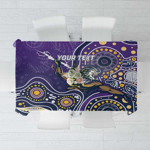 Personalised Storm Rugby Aboriginal Tablecloth 2024 GO Storms