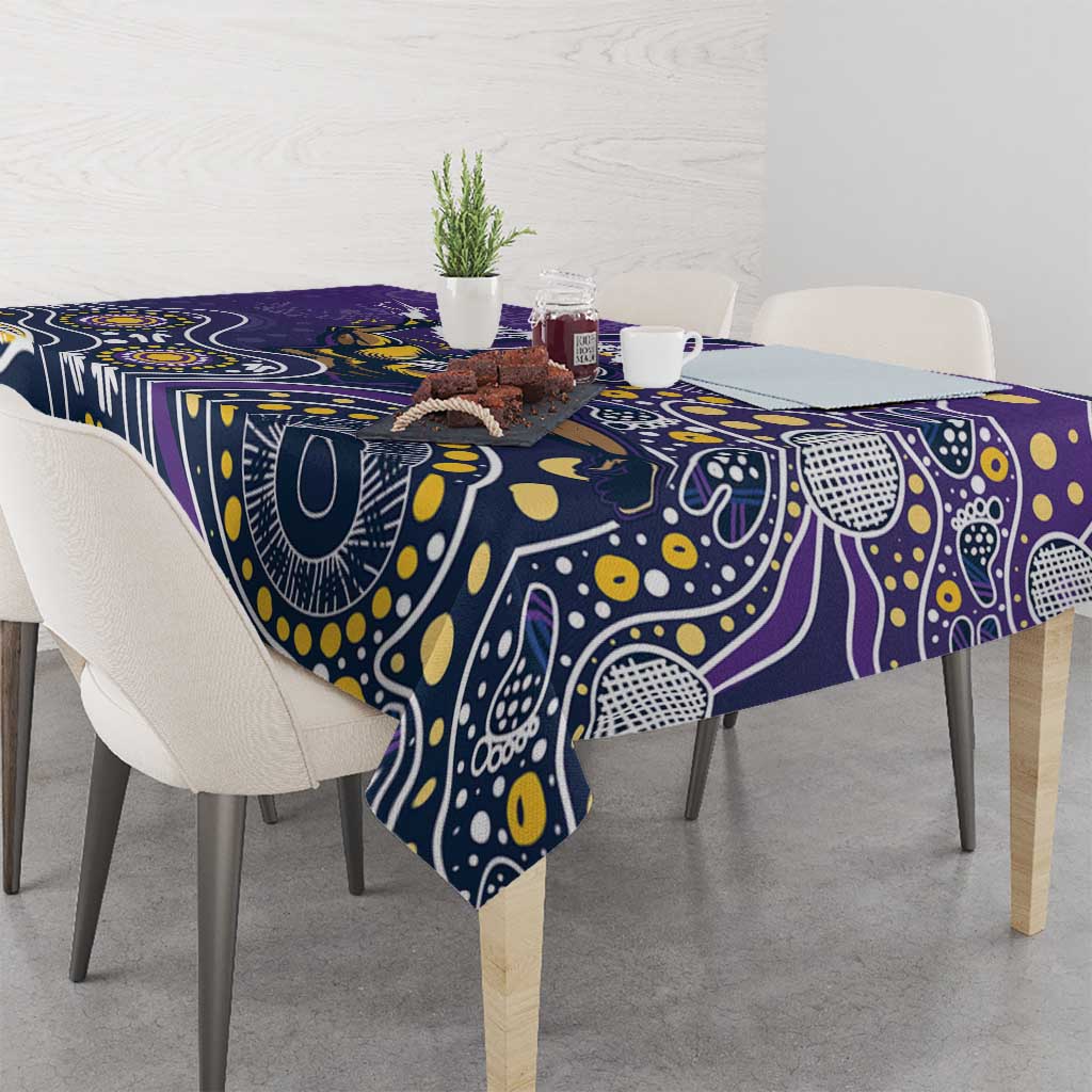 Personalised Storm Rugby Aboriginal Tablecloth 2024 GO Storms