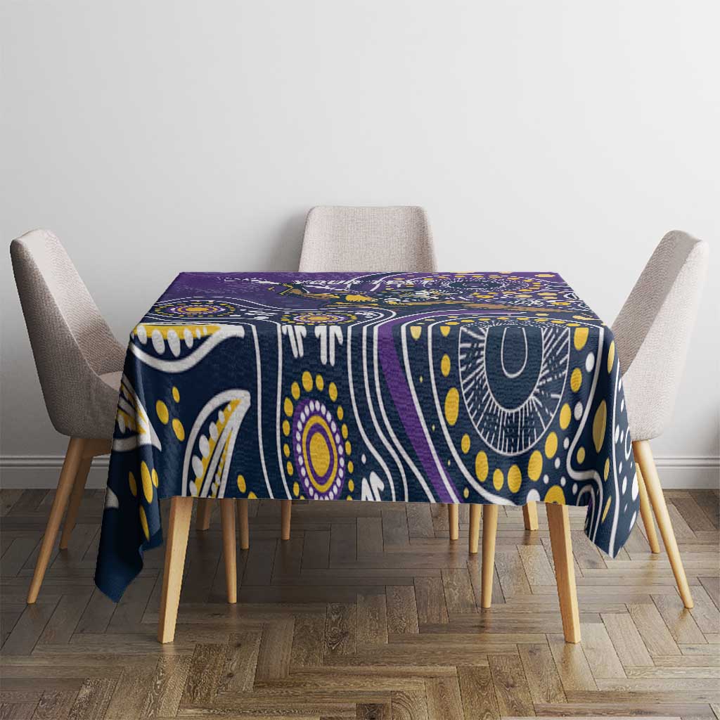 Personalised Storm Rugby Aboriginal Tablecloth 2024 GO Storms