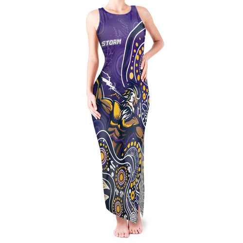 Personalised Storm Rugby Aboriginal Tank Maxi Dress 2024 GO Storms