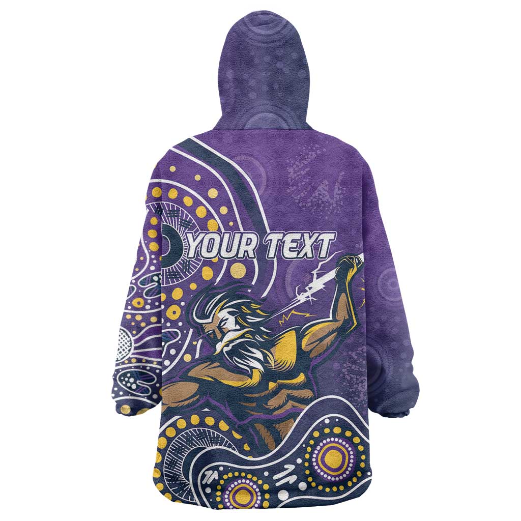 Personalised Storm Rugby Aboriginal Wearable Blanket Hoodie 2024 GO Storms