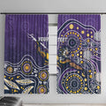 Personalised Storm Rugby Aboriginal Window Curtain 2024 GO Storms