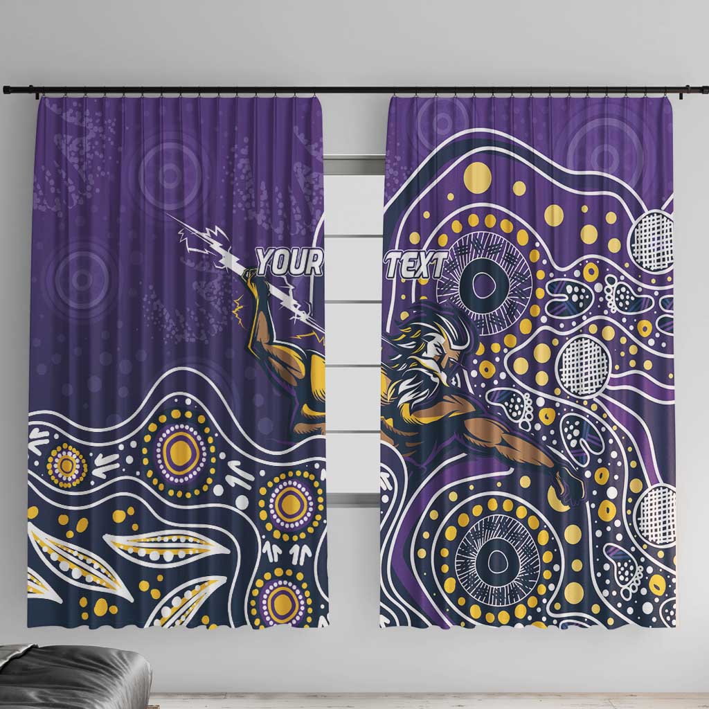 Personalised Storm Rugby Aboriginal Window Curtain 2024 GO Storms