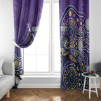 Personalised Storm Rugby Aboriginal Window Curtain 2024 GO Storms