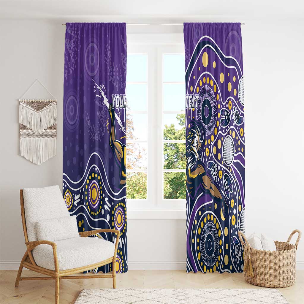 Personalised Storm Rugby Aboriginal Window Curtain 2024 GO Storms