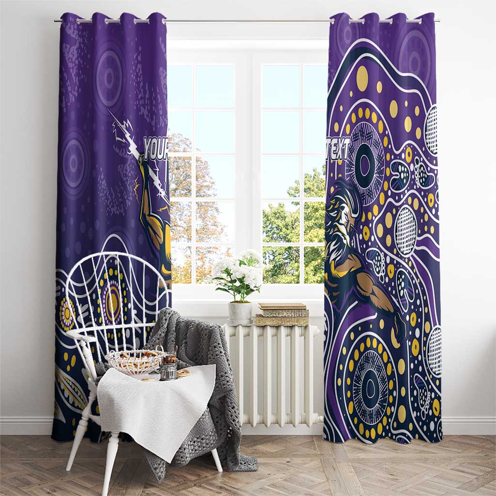 Personalised Storm Rugby Aboriginal Window Curtain 2024 GO Storms