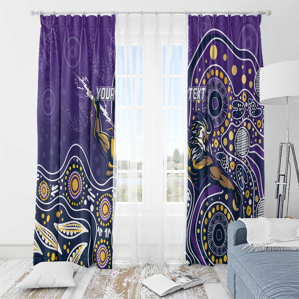 Personalised Storm Rugby Aboriginal Window Curtain 2024 GO Storms