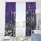 Personalised Storm Rugby Aboriginal Window Curtain 2024 GO Storms