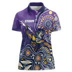 Personalised Storm Rugby Aboriginal Women Polo Shirt 2024 GO Storms