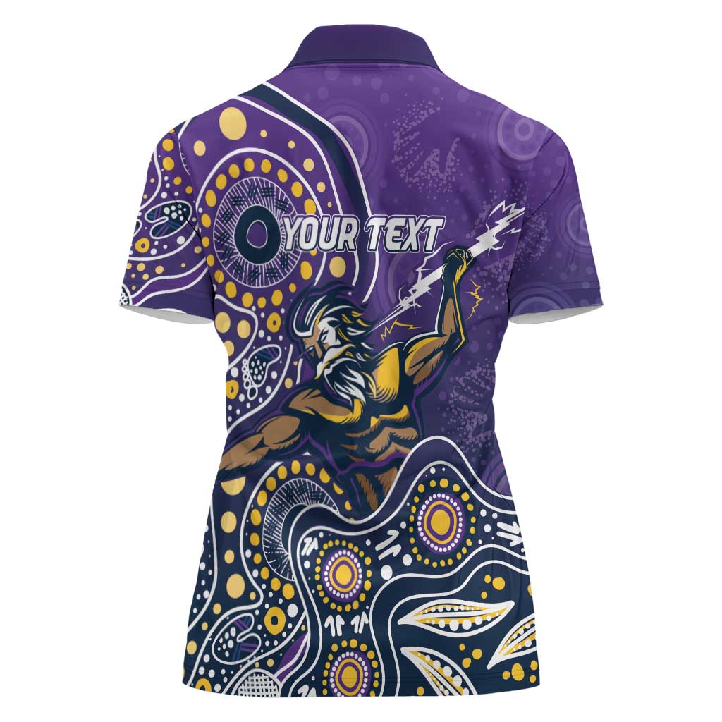 Personalised Storm Rugby Aboriginal Women Polo Shirt 2024 GO Storms