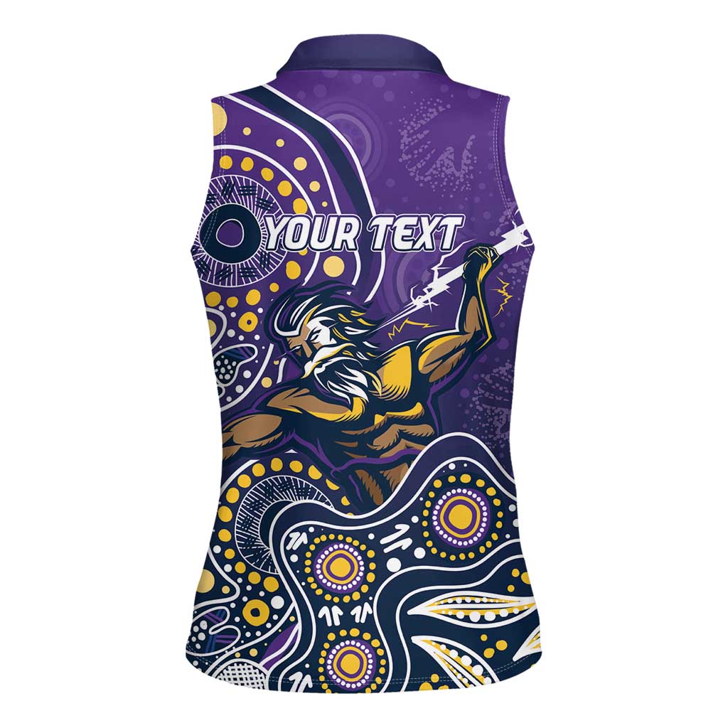 Personalised Storm Rugby Aboriginal Women Sleeveless Polo Shirt 2024 GO Storms