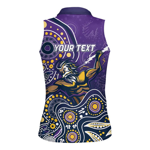 Personalised Storm Rugby Aboriginal Women Sleeveless Polo Shirt 2024 GO Storms