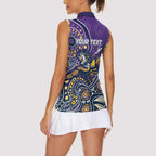 Personalised Storm Rugby Aboriginal Women Sleeveless Polo Shirt 2024 GO Storms