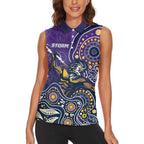 Personalised Storm Rugby Aboriginal Women Sleeveless Polo Shirt 2024 GO Storms