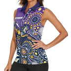 Personalised Storm Rugby Aboriginal Women Sleeveless Polo Shirt 2024 GO Storms