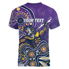 Personalised Storm Rugby Aboriginal Women V-Neck T-Shirt 2024 GO Storms