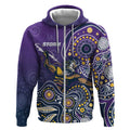Personalised Storm Rugby Aboriginal Zip Hoodie 2024 GO Storms