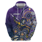 Personalised Storm Rugby Aboriginal Zip Hoodie 2024 GO Storms
