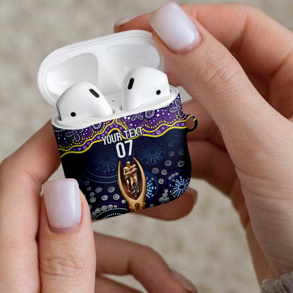 Melbourne Rugby NRL Custom Indigenous AirPods Case Raging Storms - Aussie Hoodie
