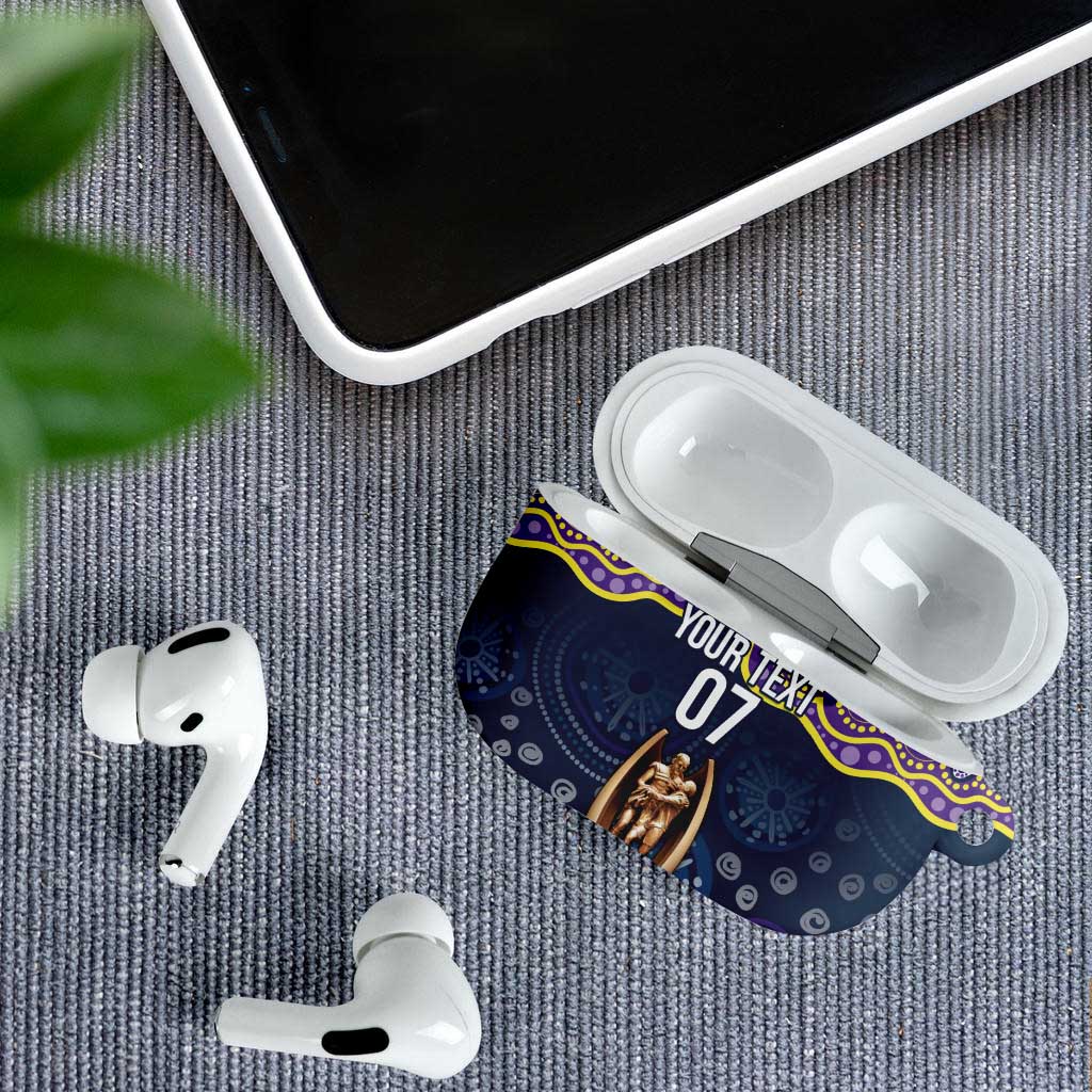 Melbourne Rugby NRL Custom Indigenous AirPods Case Raging Storms - Aussie Hoodie